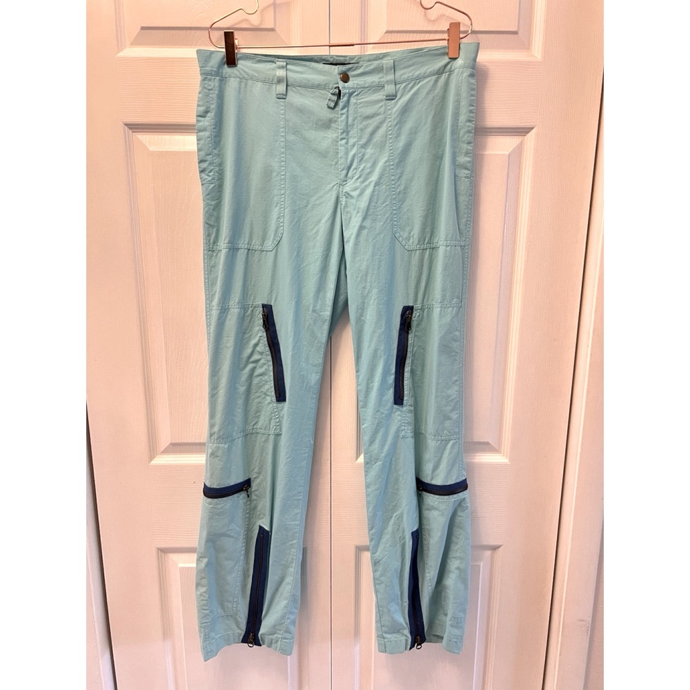 Vintage Ralph Lauren Black Label Blue Zipper Tactical‎ Pants Womens Size 12